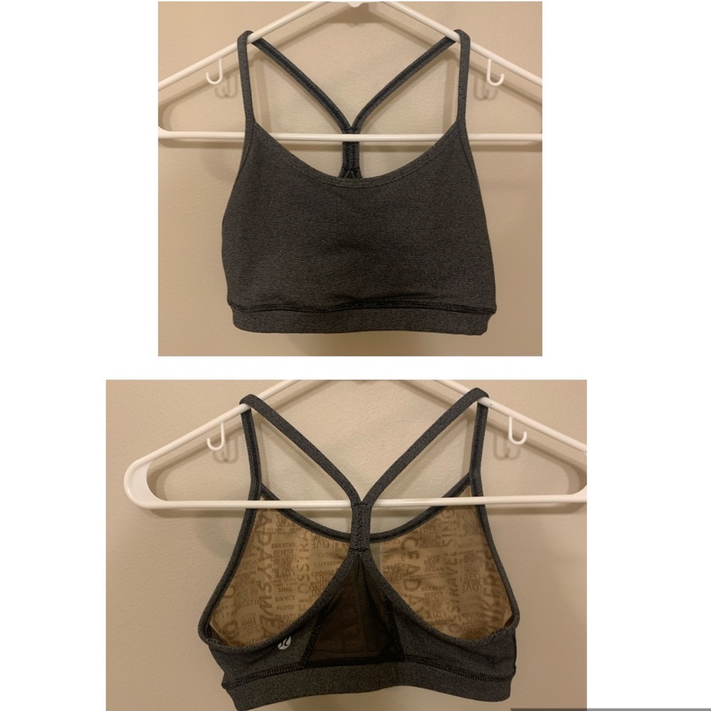 Gray and Black Lululemon Sports Bra Size 4